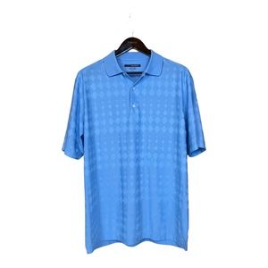 Greg Norman Play Dry Polo Shirt Men's XL Short Sleeve Light Blue Golf Casual